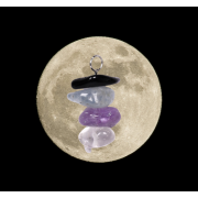 colgante diferentes minerales ,agua marina ,onix cuanzo blanco,amatista.