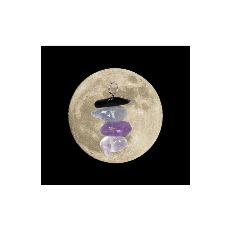 colgante diferentes minerales ,agua marina ,onix cuanzo blanco,amatista.