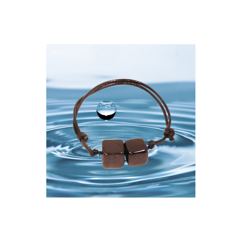 Pulsera con 2 cubos Shungit 6mm Pulsera con 2 cubos Shungit 6mm