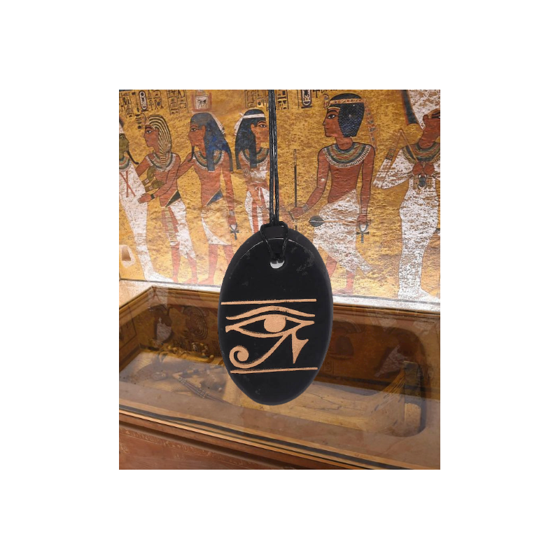 colgante shungita  y hojo horus