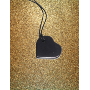 colgante corazón de shungita ó shungita ,rusia ,carelia