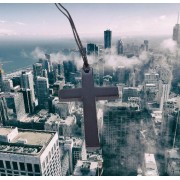 colgante shungit  forma  de cruz