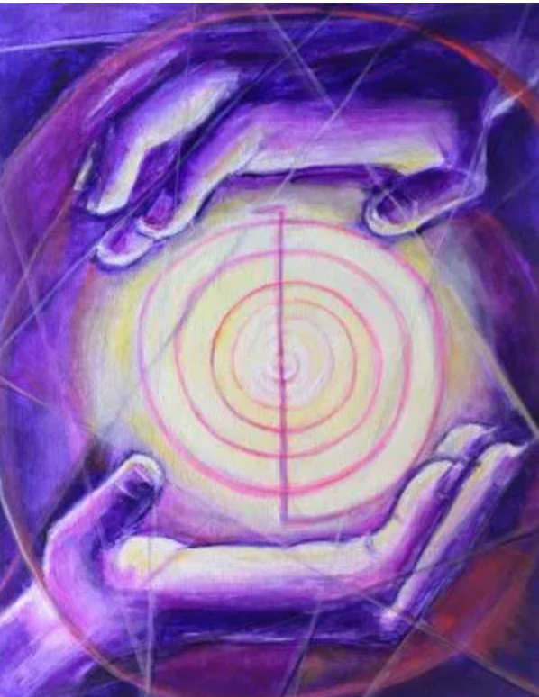 Colgante Shungit "Símbolo de Reiki: Choku Rei"